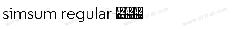 simsum regular字体转换